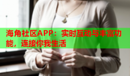 海角社区APP：实时互动与丰富功能，连接你我生活