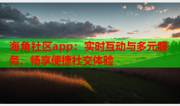 海角社区app：实时互动与多元服务，畅享便捷社交体验