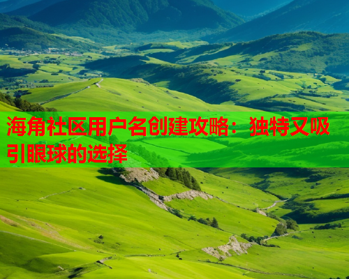 海角社区用户名创建攻略：独特又吸引眼球的选择