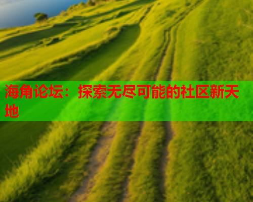 海角论坛：探索无尽可能的社区新天地