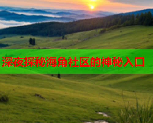 深夜探秘海角社区的神秘入口